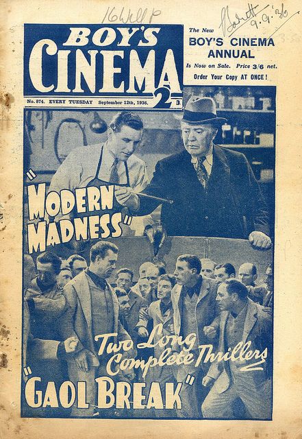 BOYS CINEMA magazine side cover Issue 874 12 September 1936