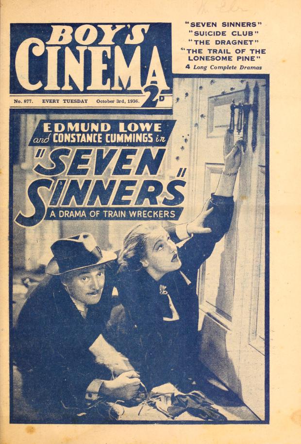 BOYS CINEMA magazine side cover Issue 877 3 October 1936