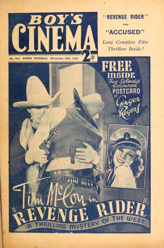 BOYS CINEMA magazine side cover Issue 883 14 November 1936