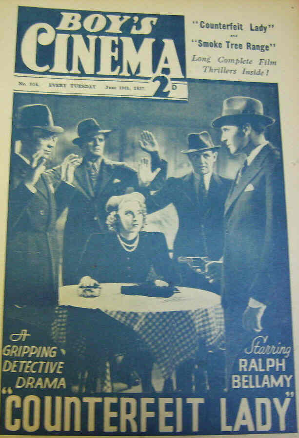 BOYS CINEMA magazine side cover Issue 914 19 June 1937