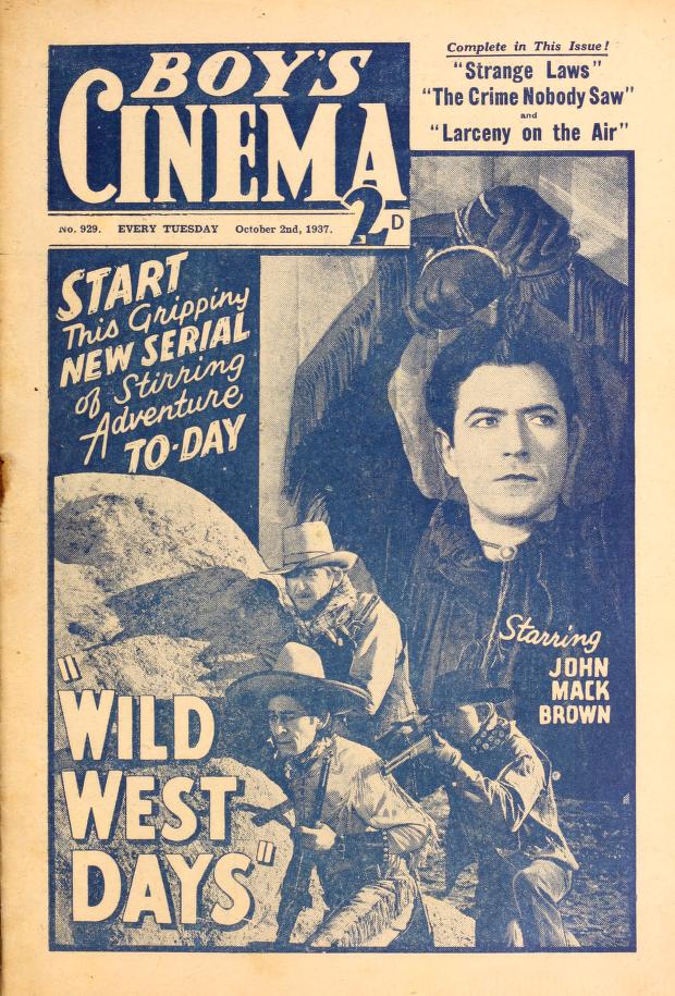BOYS CINEMA magazine side cover Issue 929 2 October 1937