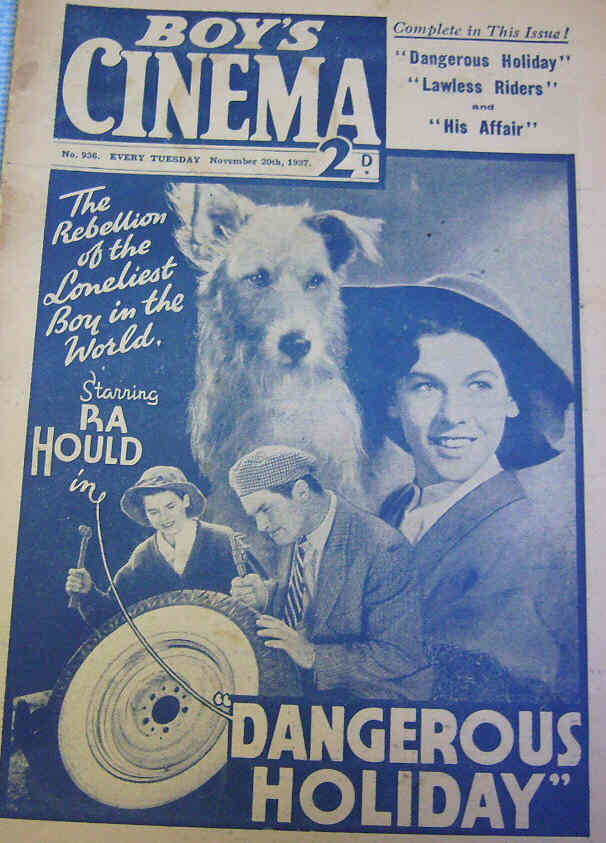 BOYS CINEMA magazine side cover Issue 936 20 November 1937