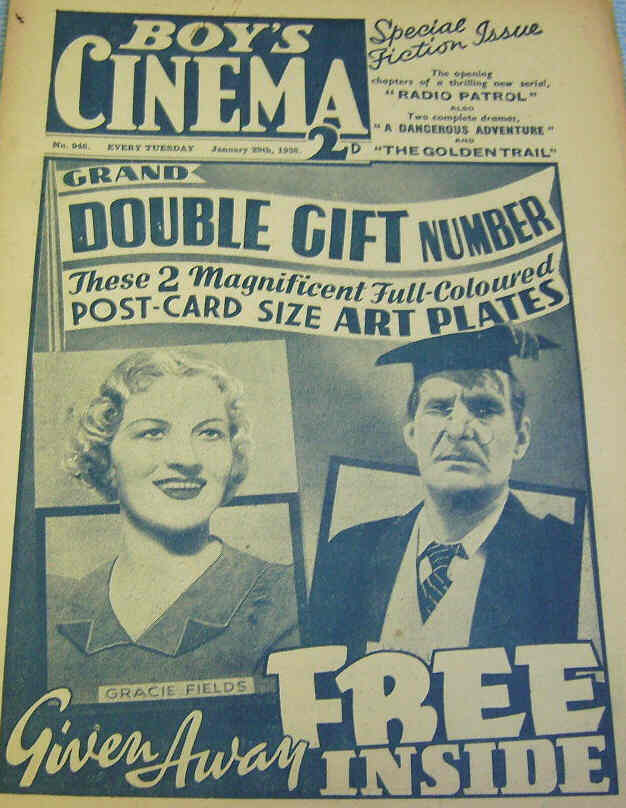 BOYS CINEMA magazine side cover Issue 946 29 January 1938