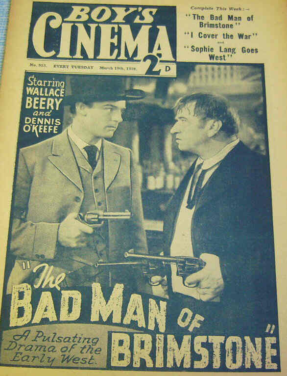 BOYS CINEMA magazine side cover Issue 953 19 March 1938