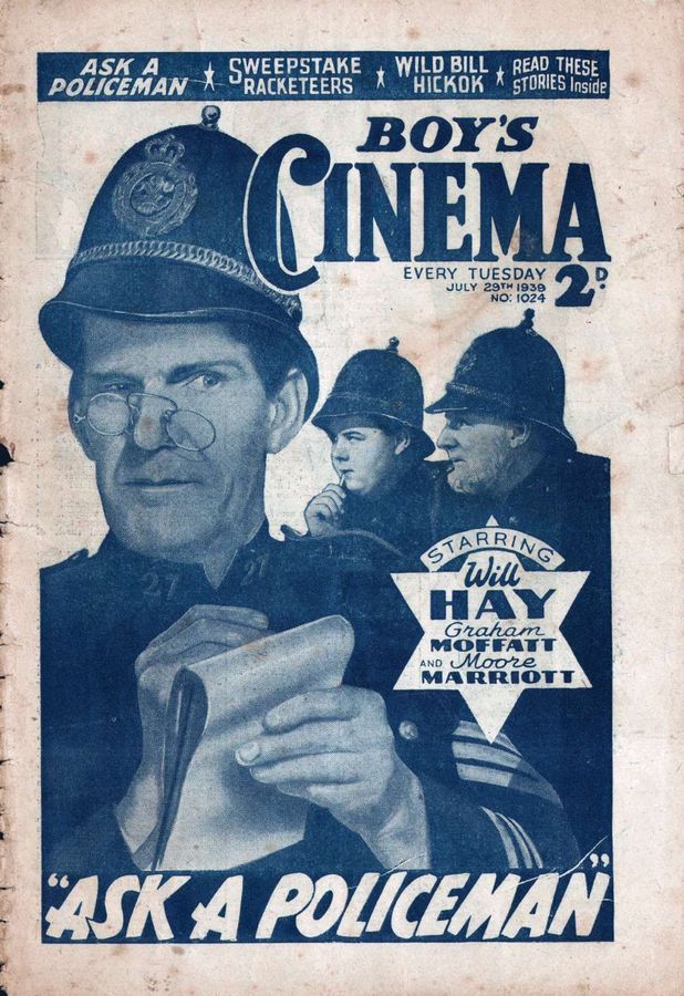 BOYS CINEMA magazine side cover Issue 1024 29 July 1939