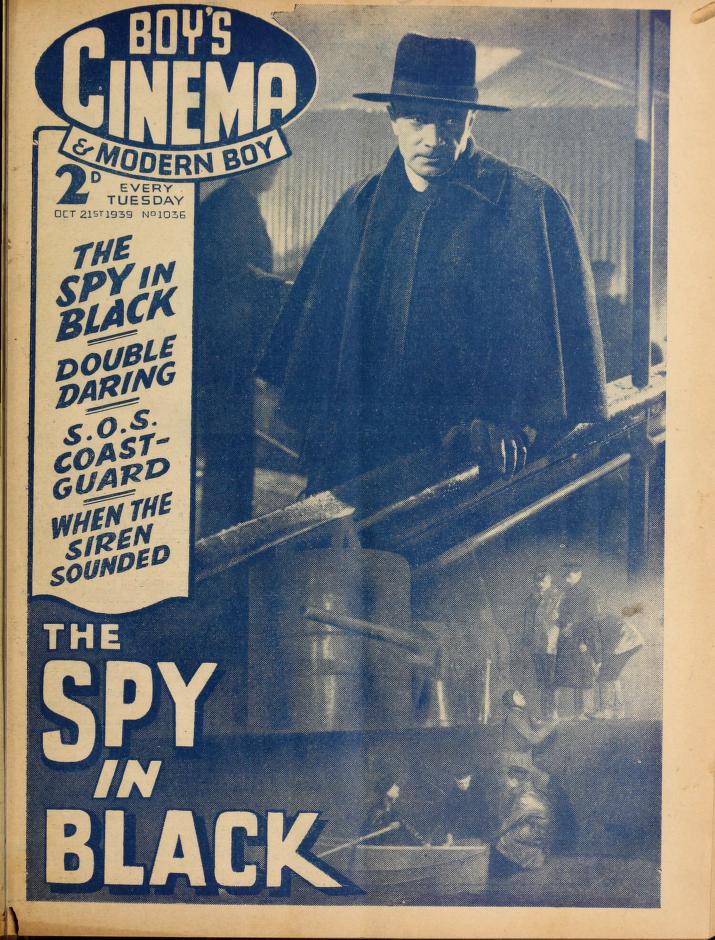 BOYS CINEMA magazine side cover Issue 1036 21 October 1939
