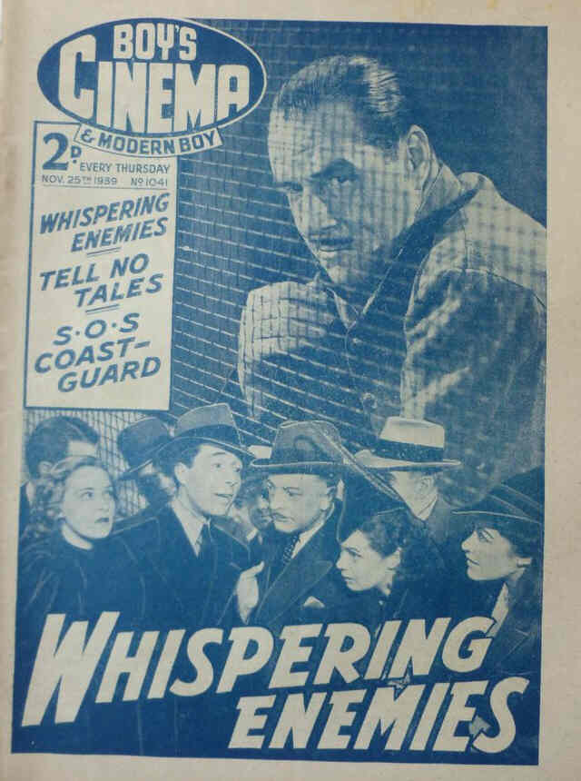 BOYS CINEMA magazine side cover Issue 1041 25 November 1939