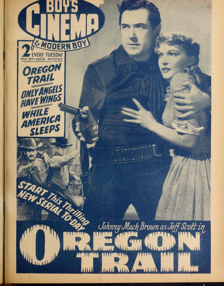 BOYS CINEMA magazine side cover Issue 1043 9 December 1939