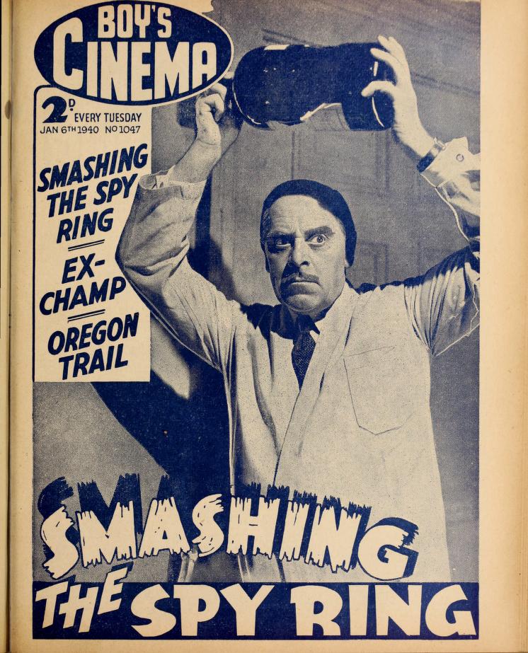 BOYS CINEMA magazine side cover Issue 1047 6 January 1940