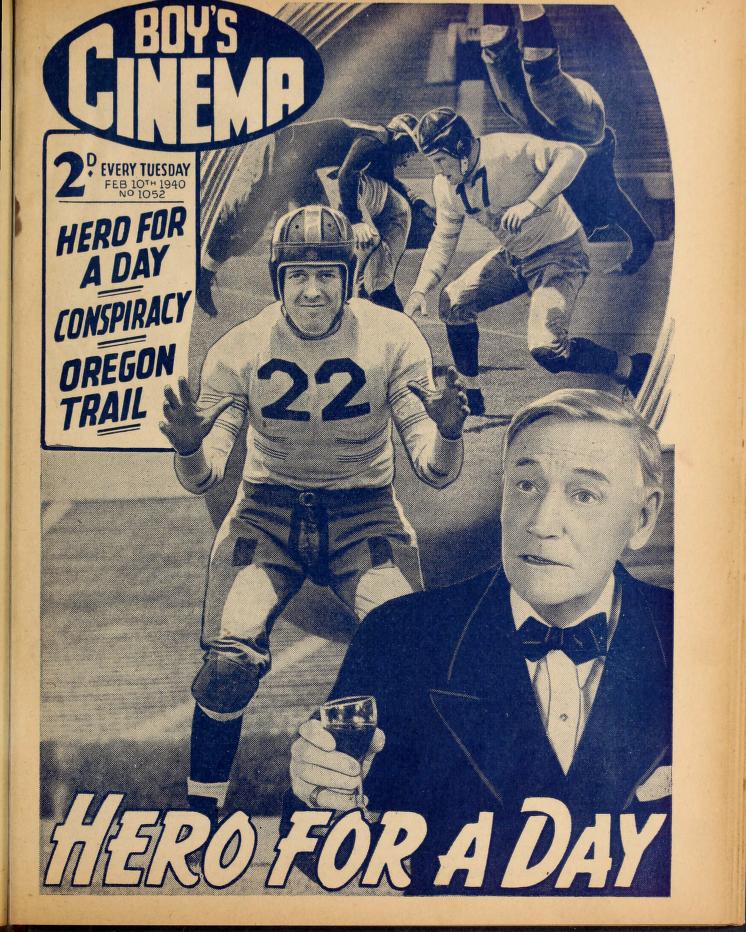 BOYS CINEMA magazine side cover Issue 1052 10 February 1940