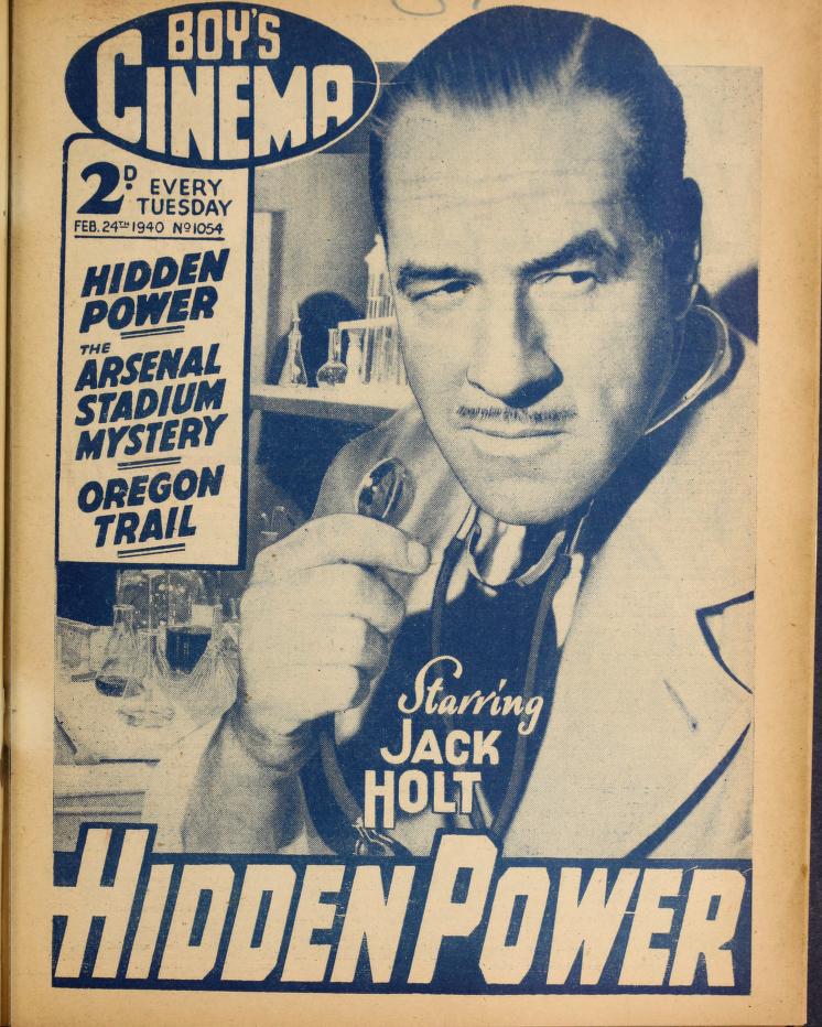 BOYS CINEMA magazine side cover Issue 1054 24 February 1940