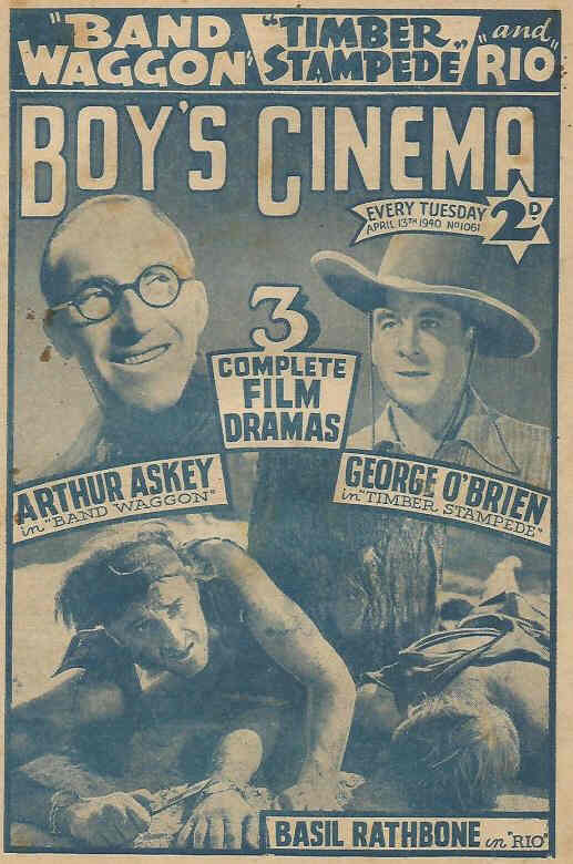 BOYS CINEMA magazine side cover Issue 1061 13 April 1940