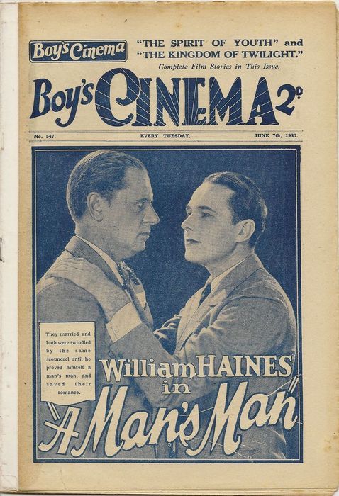 BOYS CINEMA magazine side cover Issue 547 7 June 1930
