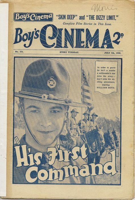 BOYS CINEMA magazine side cover Issue 551 5 July 1930