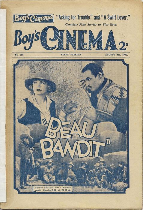 BOYS CINEMA magazine side cover Issue 555 2 August 1930