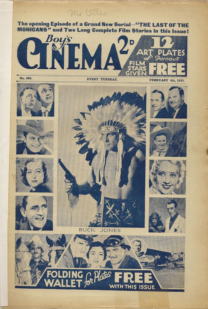 BOYS CINEMA magazine side cover Issue 686 4 February 1933