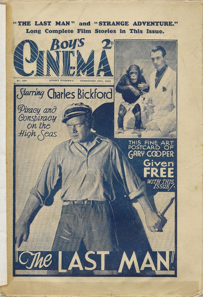 BOYS CINEMA magazine side cover Issue 688 18 February 1933