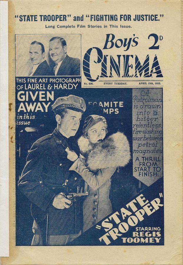 BOYS CINEMA magazine side cover Issue 696 15 April 1933