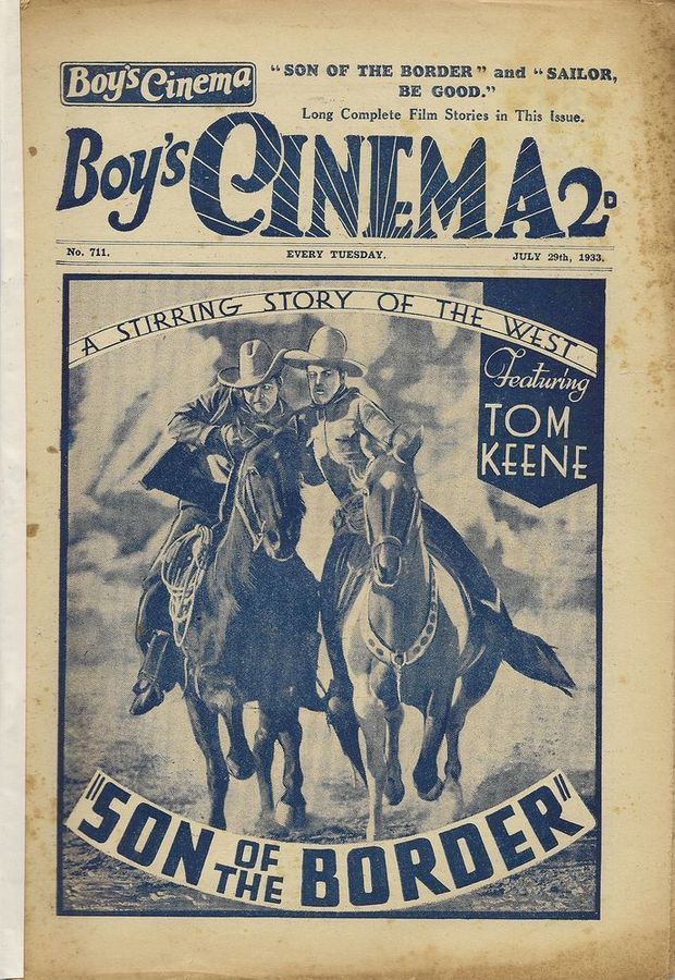 BOYS CINEMA magazine side cover Issue 711 29 July 1933