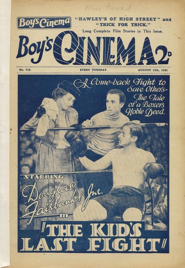 BOYS CINEMA magazine side cover Issue 713 12 August 1933