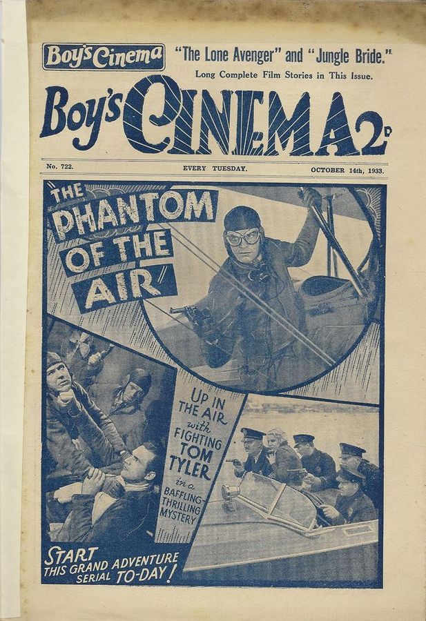BOYS CINEMA magazine side cover Issue 722 14 October 1933