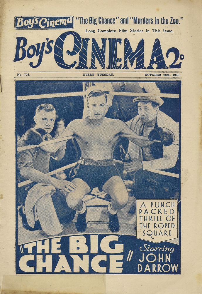 BOYS CINEMA magazine side cover Issue 724 28 October 1933