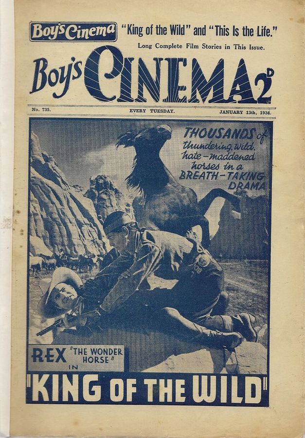 BOYS CINEMA magazine side cover Issue 735 13 January 1934