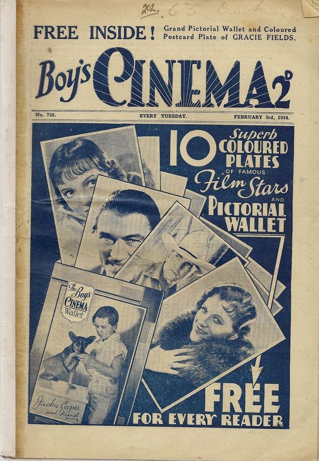 BOYS CINEMA magazine side cover Issue 738 3 February 1934