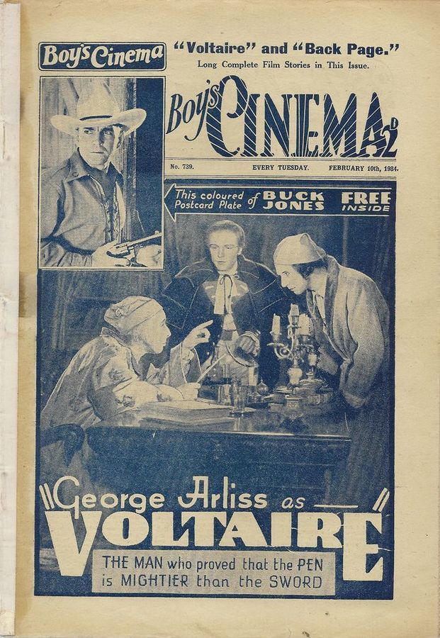 BOYS CINEMA magazine side cover Issue 739 10 February 1934