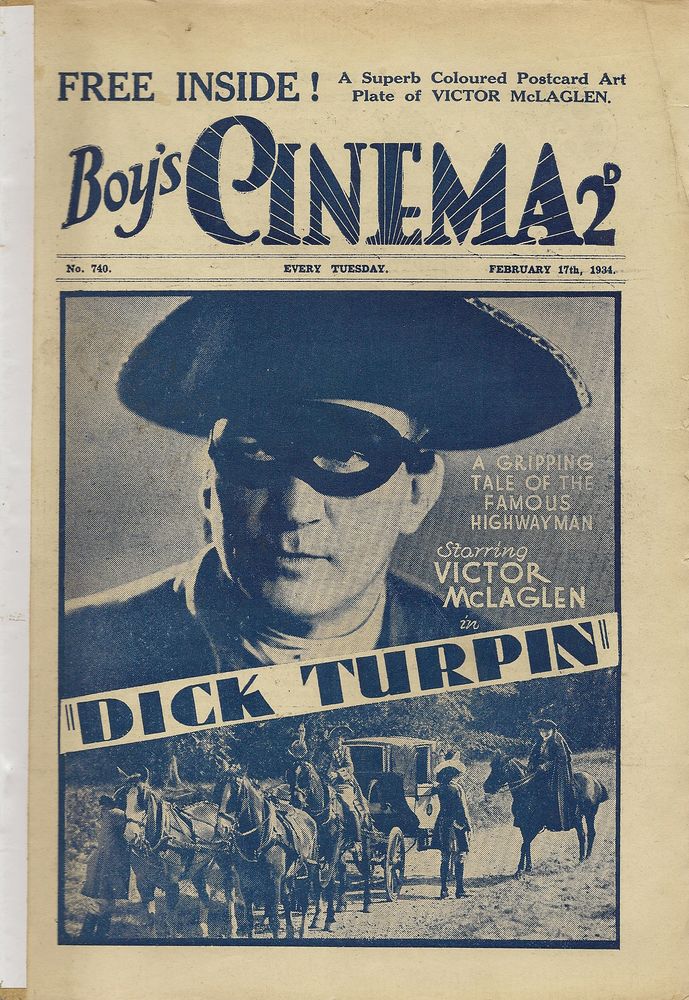 BOYS CINEMA magazine side cover Issue 740 17 February 1934