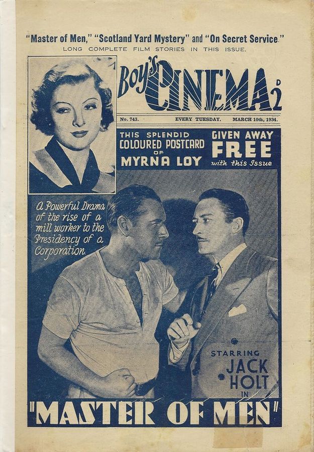 BOYS CINEMA magazine side cover Issue 743 10 March 1934