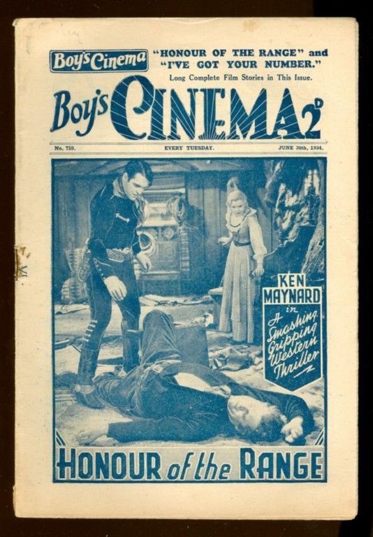 BOYS CINEMA magazine side cover Issue 759 30 June 1934