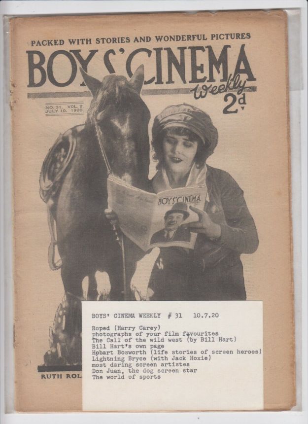 BOYS CINEMA magazine side cover Issue 31 10 July 1920