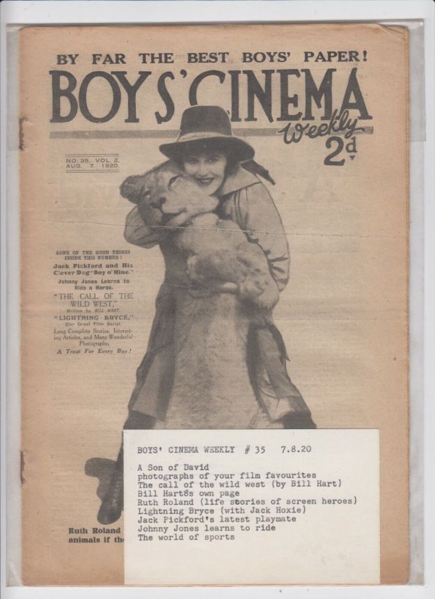 BOYS CINEMA magazine side cover Issue 35 7 August 1920