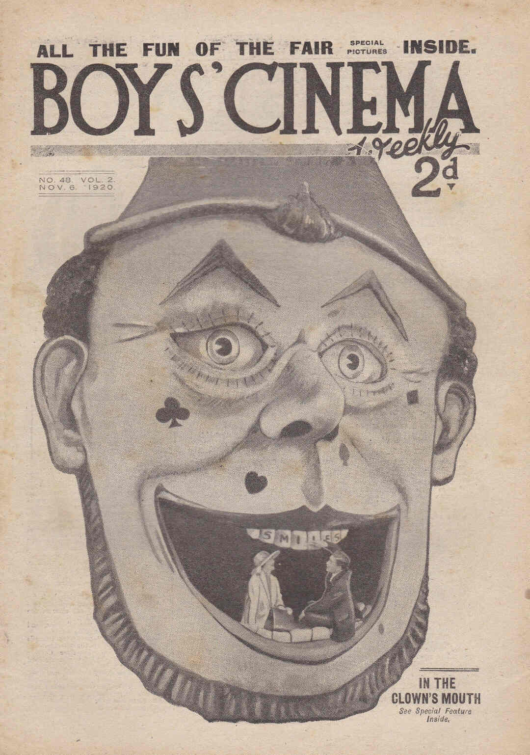 BOYS CINEMA magazine side cover Issue 48 6 November 1920