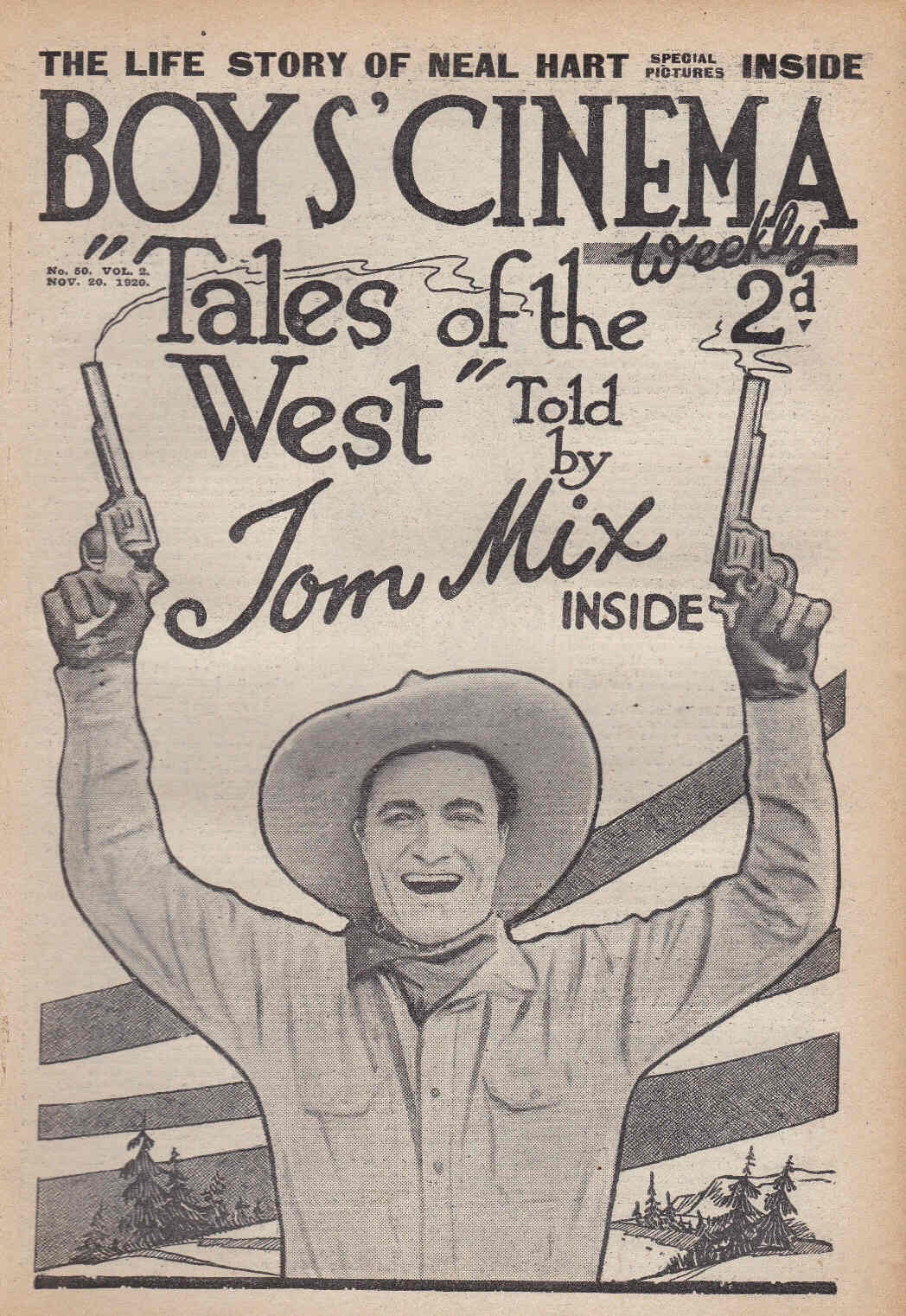 BOYS CINEMA magazine side cover Issue 50 20 November 1920