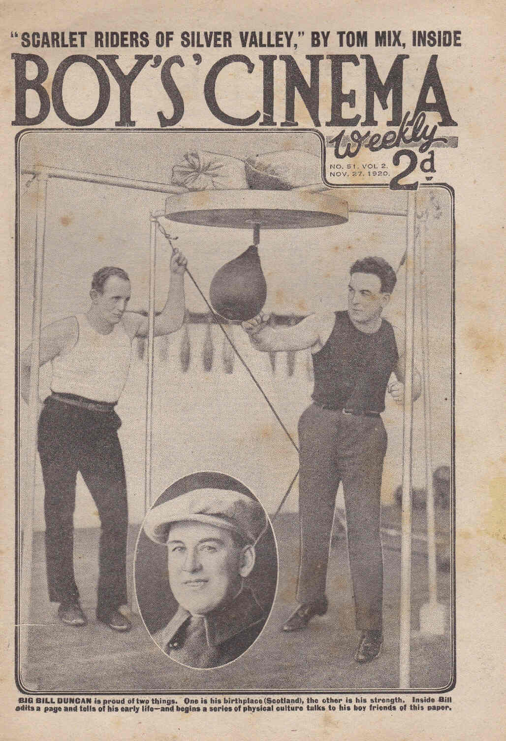 BOYS CINEMA magazine side cover Issue 51 27 November 1920