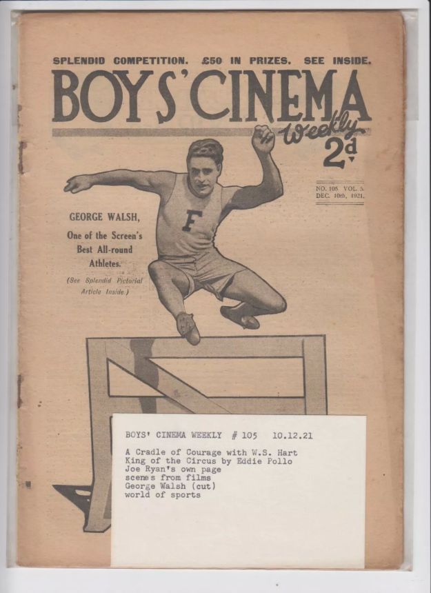 BOYS CINEMA magazine side cover Issue 105 10 December 1921