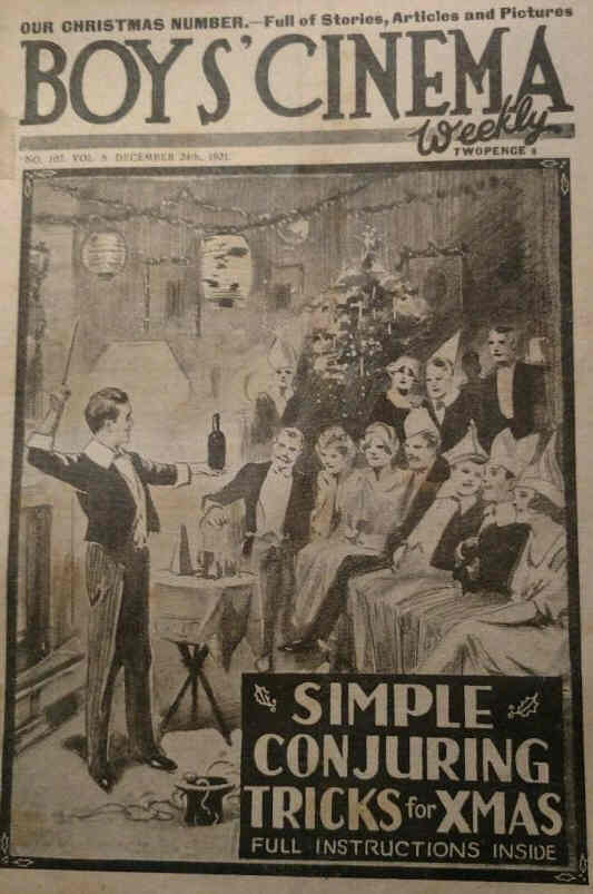 BOYS CINEMA magazine side cover Issue 107 24 December 1921