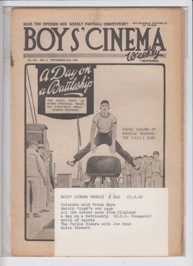 BOYS CINEMA magazine side cover Issue 146 23 September 1922