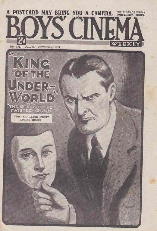 BOYS CINEMA magazine side cover Issue 186 30 June 1923