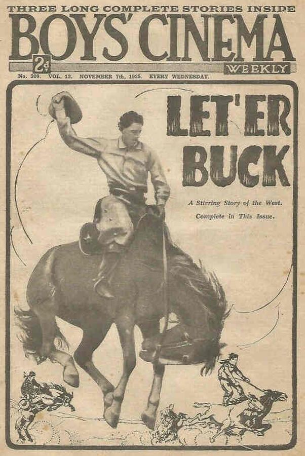 BOYS CINEMA magazine side cover Issue 309 7 November 1925