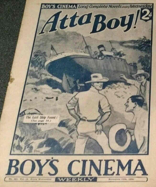 BOYS CINEMA magazine side cover 13 November 1926