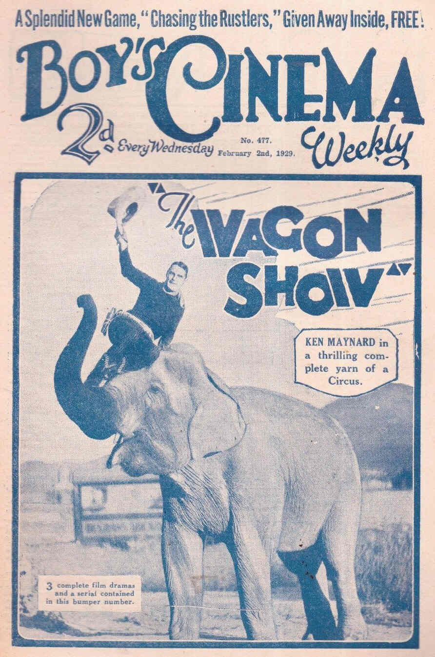 BOYS CINEMA magazine side cover Issue 477 2 February 1929
