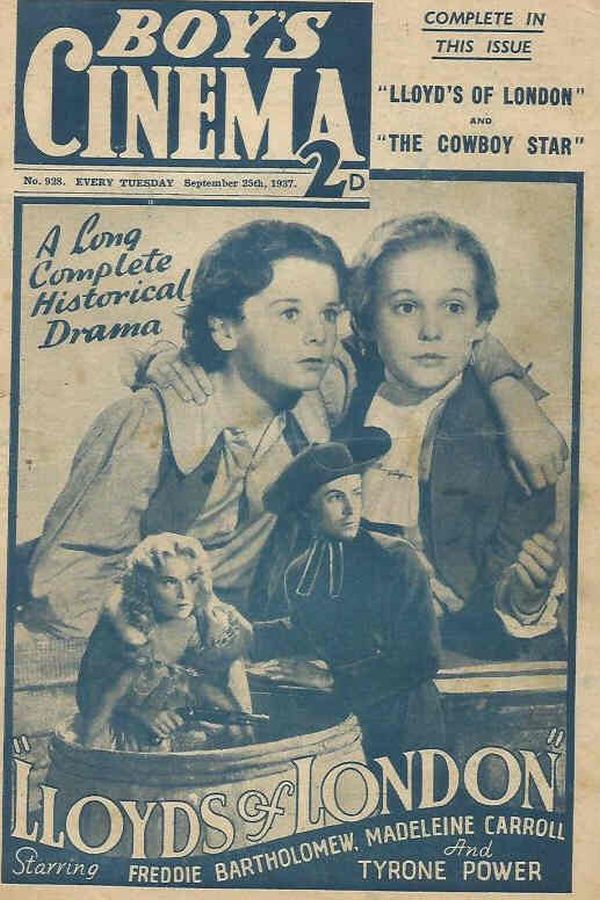 BOYS CINEMA magazine side cover Issue 928 25 September 1937