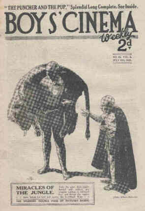 BOYS CINEMA magazine side cover Issue 84 16 July 1921