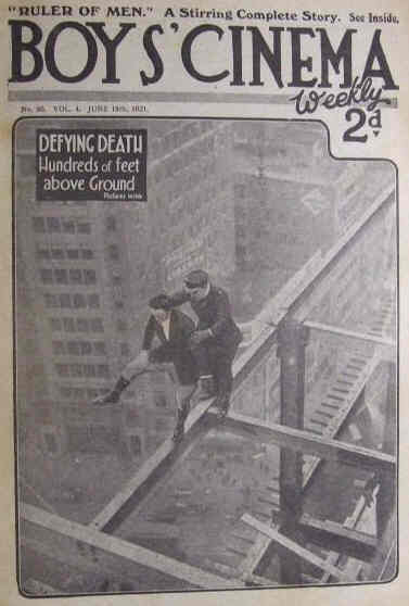 BOYS CINEMA magazine side cover Issue 80 18 June 1921