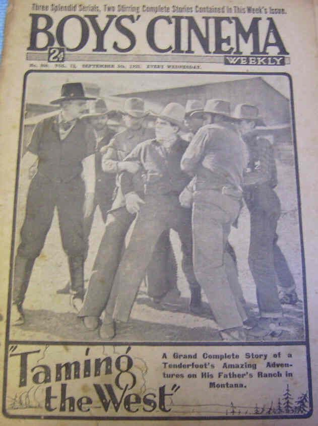 BOYS CINEMA magazine side cover Issue 300 5 September 1925