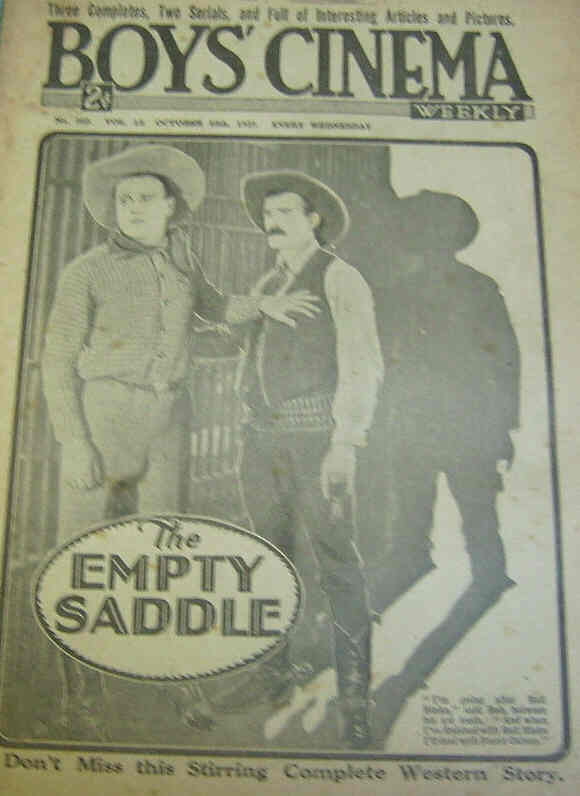BOYS CINEMA magazine side cover Issue 305 10 October 1925
