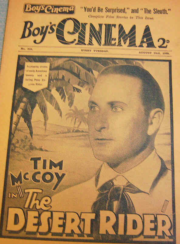 BOYS CINEMA magazine side cover Issue 558 23 August 1930